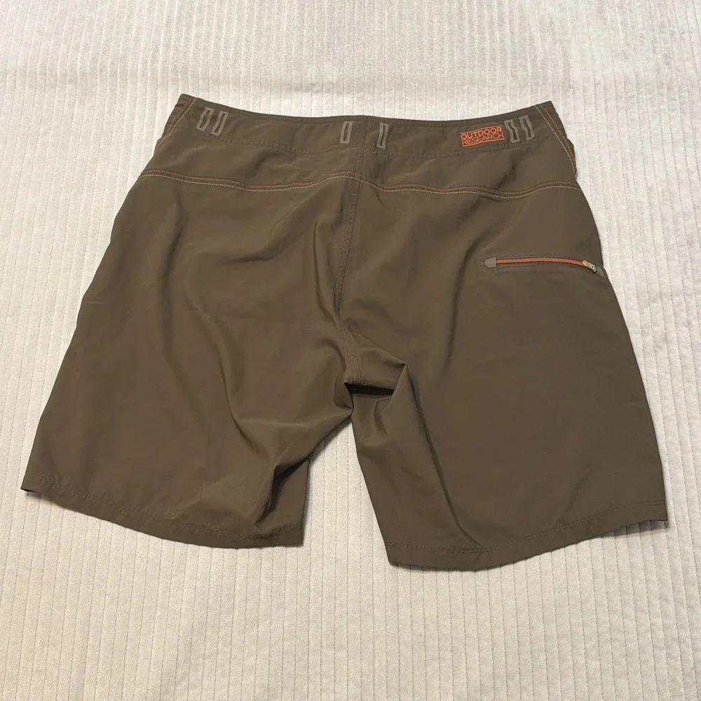 Outdoor Research Backcountry Boardshorts Hybrid Swim 36x9 Mens Brown Hiking